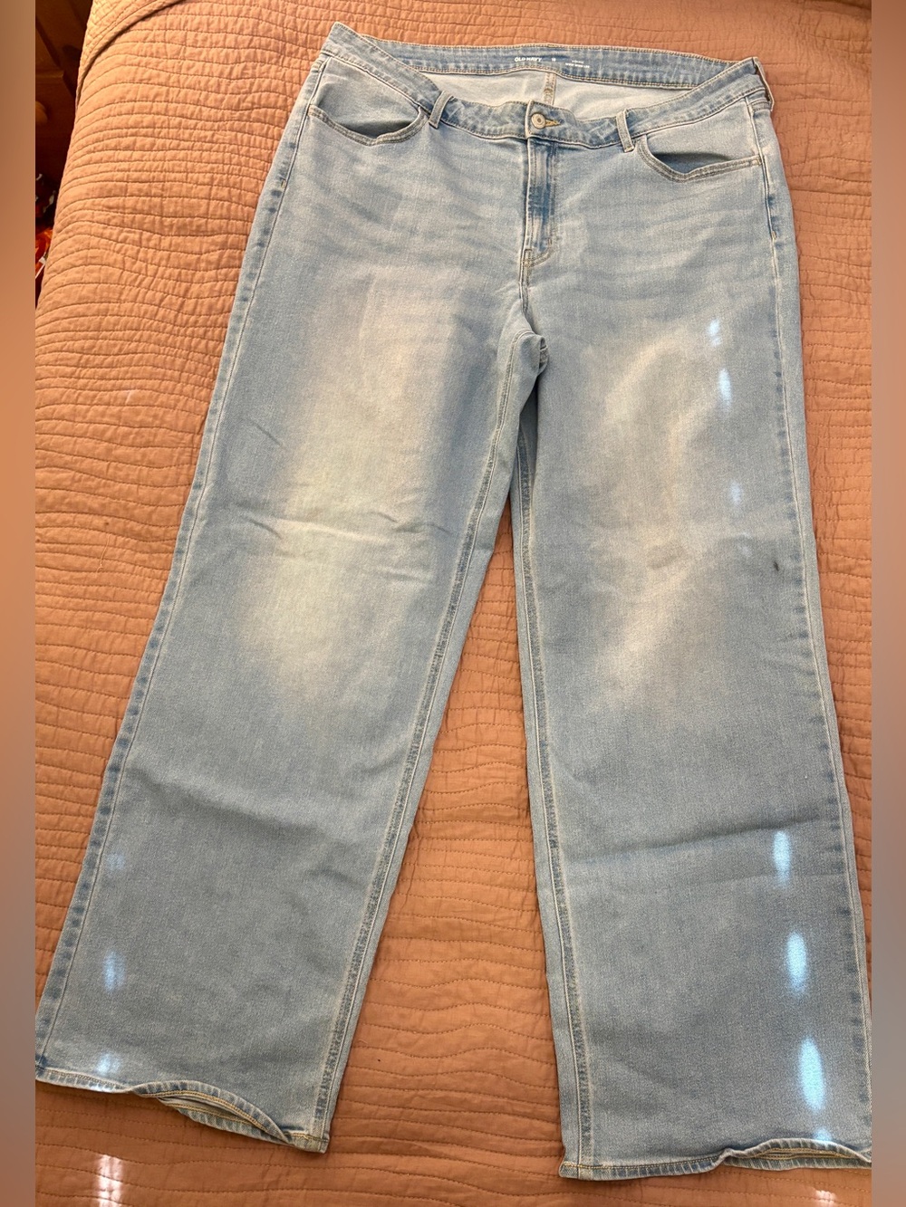 Old Navy Light Blue High Rise Wow Wide Leg Jeans Size 18 Long
